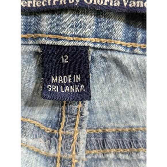 Gloria vanderbilt "the perfect fit" Sz12 Aged washW36" R10.75"H44"Ins6"Leg24"GUC - Picture 7 of 7